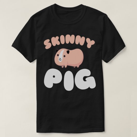 Skinny Pig Guinea Pig Cute (3) T-shirt (Design voorkant)