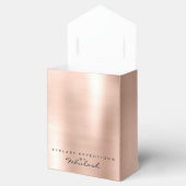 Skinny Pink 1 Metallic Name Branding Beauty Salon Bedankdoosjes (Geopend)