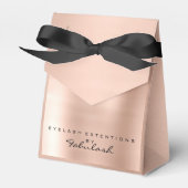 Skinny Pink 1 Metallic Name Branding Beauty Salon Bedankdoosjes (Voorkant Zijde)