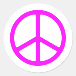 Skinny Pink Peace Sign Sticker