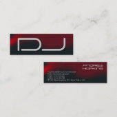 Skinny Plain DJ Stijlvolle Zwarte Rode Golven Mode Mini Visitekaartje (Voorkant / Achterkant)