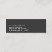 Skinny Plain Grey Real Estate Agent Visitekaartje (Achterkant)