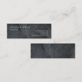 Skinny Plain Grey Texture Professional Modern Mini Visitekaartje (Voorkant / Achterkant)