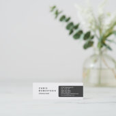Skinny Plain Grey Wit Aantrekkelijk Visitekaartje (Staand voorkant)