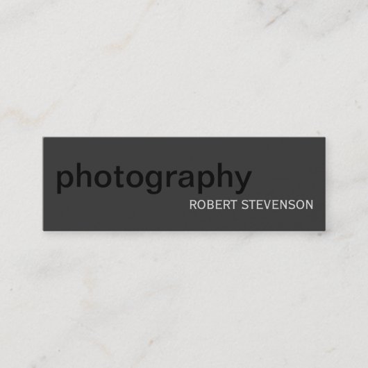 Skinny Plain Photography Gray Black Visitekaartje (Voorkant)