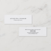 Skinny Plain Trendy White Professional Creative Mini Visitekaartje (Voorkant / Achterkant)