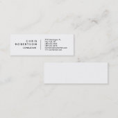 Skinny Plain White Attractive Visitekaartje (Voorkant / Achterkant)