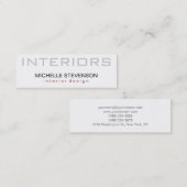 Skinny Plain White Interior Designer Visitekaartje (Voorkant / Achterkant)