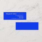 Skinny Professional Plain Blue Visitekaartje (Voorkant / Achterkant)