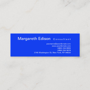 Skinny Professional Plain Blue Visitekaartje