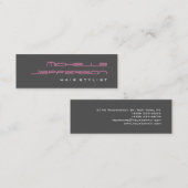Skinny Professional Script Grey Pink Visitekaartje (Voorkant / Achterkant)