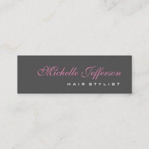 Skinny Professional Script Grey Pink Visitekaartje