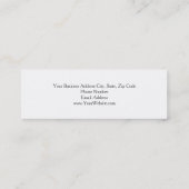 Skinny Professional Unieke, schone, leesbare Mini Visitekaartje (Achterkant)