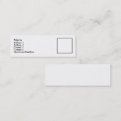 Skinny-profielkaart Mini Visitekaartje (Voorkant / Achterkant)