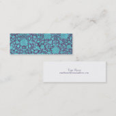 Skinny Profile Card - brocade blauw Mini Visitekaartje (Voorkant / Achterkant)