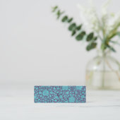 Skinny Profile Card - brocade blauw Mini Visitekaartje (Staand voorkant)
