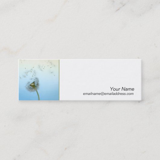 Skinny Profile Card - maak een wens Mini Visitekaartje (Voorkant)