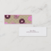 Skinny Profile Card - roze en bruin Mini Visitekaartje (Voorkant / Achterkant)