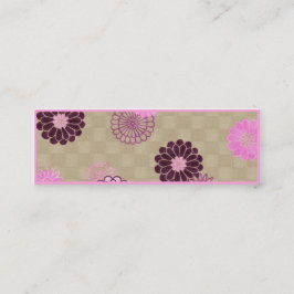 Skinny Profile Card - roze en bruin Mini Visitekaartje