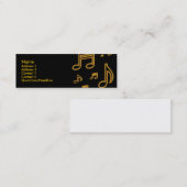Skinny Profile Card Sjabloon - Gold Notes Mini Visitekaartje (Voorkant / Achterkant)