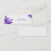 Skinny Profile Card - Swirling Flowers Mini Visitekaartje (Voorkant / Achterkant)