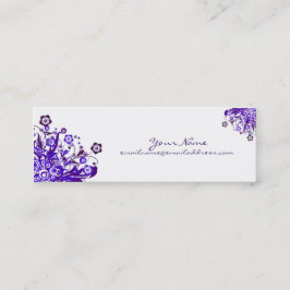 Skinny Profile Card - Swirling Flowers Mini Visitekaartje
