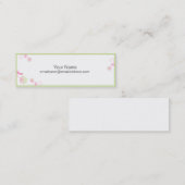 Skinny Profile Card - Tiny Swirly Flowers Mini Visitekaartje (Voorkant / Achterkant)