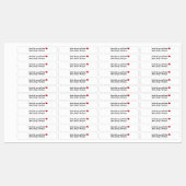 Skinny rechthoek ijzer-op witte etiketten labels (Vel)