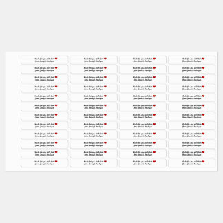 Skinny rechthoek ijzer-op witte etiketten labels