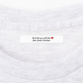 Skinny rechthoek ijzer-op witte etiketten labels (Aangebracht)