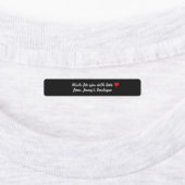 Skinny rechthoek ijzer-op zwarte labels (Aangebracht)