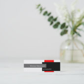 Skinny Red Grey Wit Zwart Visitekaartje (Staand voorkant)