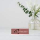 Skinny Redwood Monogram Consultant Visitekaartje (Staand voorkant)