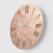 Skinny Roos Gold Copper Grungy Bronze Roman Nummer Grote Klok (Hoek)