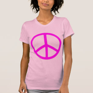 Skinny roze Vredessymbool T-shirt
