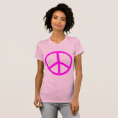 Skinny roze Vredessymbool T-shirt (Voorkant volledig)