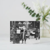 Skinny Santa, begin jaren '00 Feestdagenkaart (Staand voorkant)