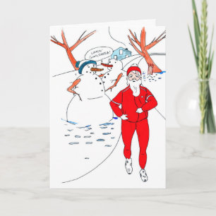 Skinny Santa Christmas Kaart voor Runner