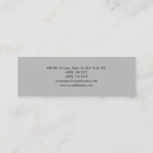 Skinny Silver Grey Professional Mini Visitekaartje (Achterkant)