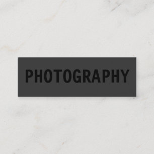 Skinny Simple Black Out-Visitekaartje voor fotogra Mini Visitekaartje