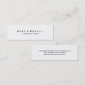 Skinny Simple Minimalist Consultant Visitekaartje (Voorkant / Achterkant)