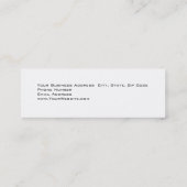 Skinny Simple Stijlvolle Plain White Visitekaartje (Achterkant)