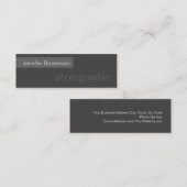 Skinny Size Gray Trendy Photography Visitekaartje (Voorkant / Achterkant)