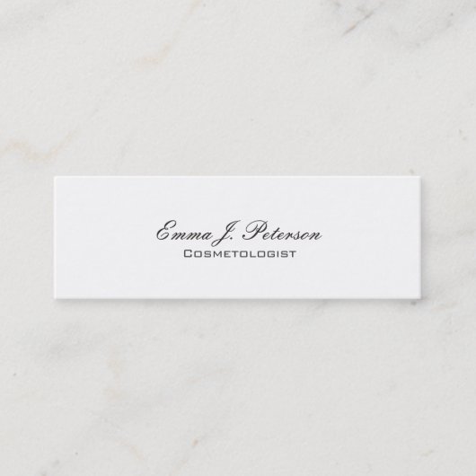 Skinny Slim Cosmetoloog Makeup Artist Consutant Mini Visitekaartje (Voorkant)