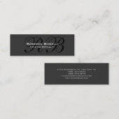 Skinny Slim Grey Black Monogram Visitekaartje (Voorkant / Achterkant)