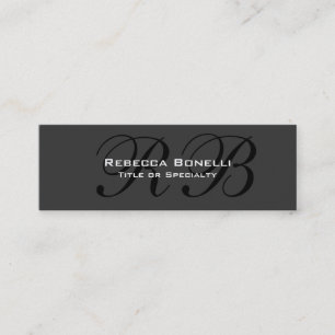 Skinny Slim Grey Black Monogram Visitekaartje