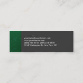 Skinny slim grijs groen professioneel visitekaartj mini visitekaartje (Achterkant)