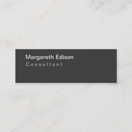 Skinny Slim Professional Plain Grey Visitekaartje (Voorkant)