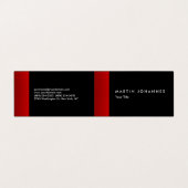 Skinny slim zwart rood professioneel visitekaartje (Buitenkant ongevouwen)