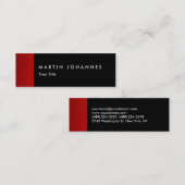 Skinny slim zwart rood professioneel visitekaartje (Voorkant / Achterkant)